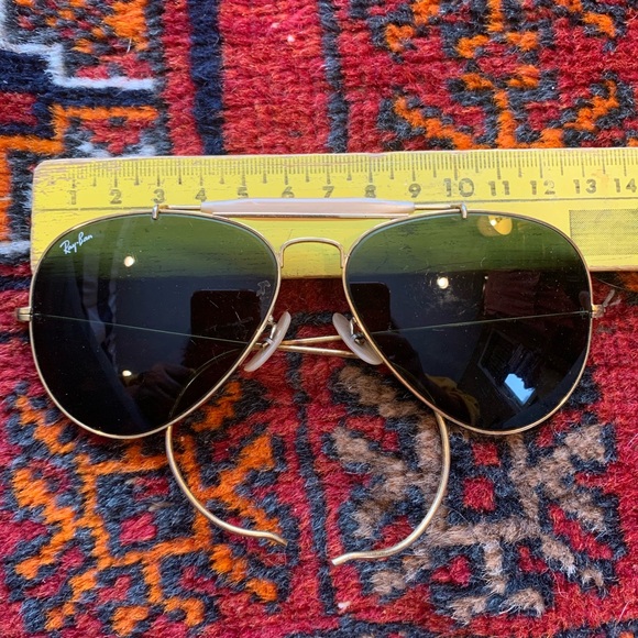 Vintage Ray-Ban Wrap Around Aviator Sunglasses - Picture 8 of 11